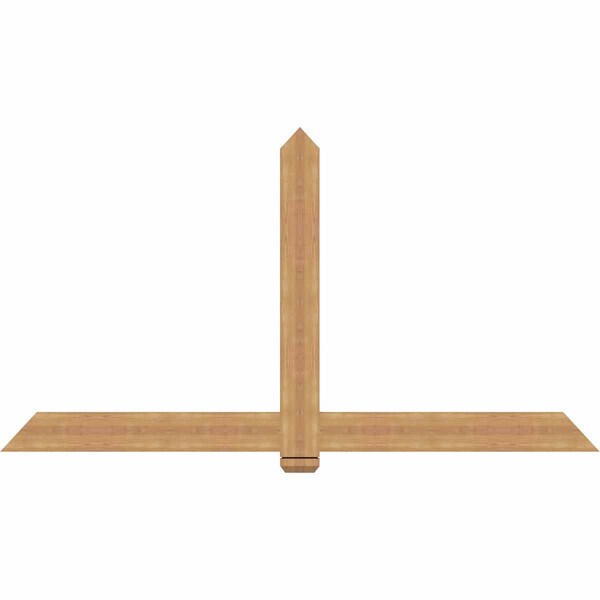 Ekena Millwork Eugene Smooth Timber Gable Bracket, Western Red Cedar, 84"W x 45"H x 1 1/2"D x 5 1/2"F, 13/12 Pitch GBW084X45X0206EUG00SWR - main